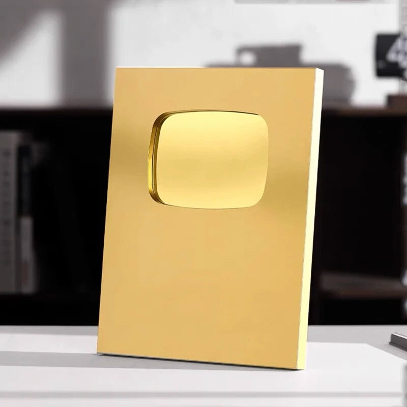 Custom YouTube Golden Play Button Replica – Personalized 1m Creator Award Plaque
